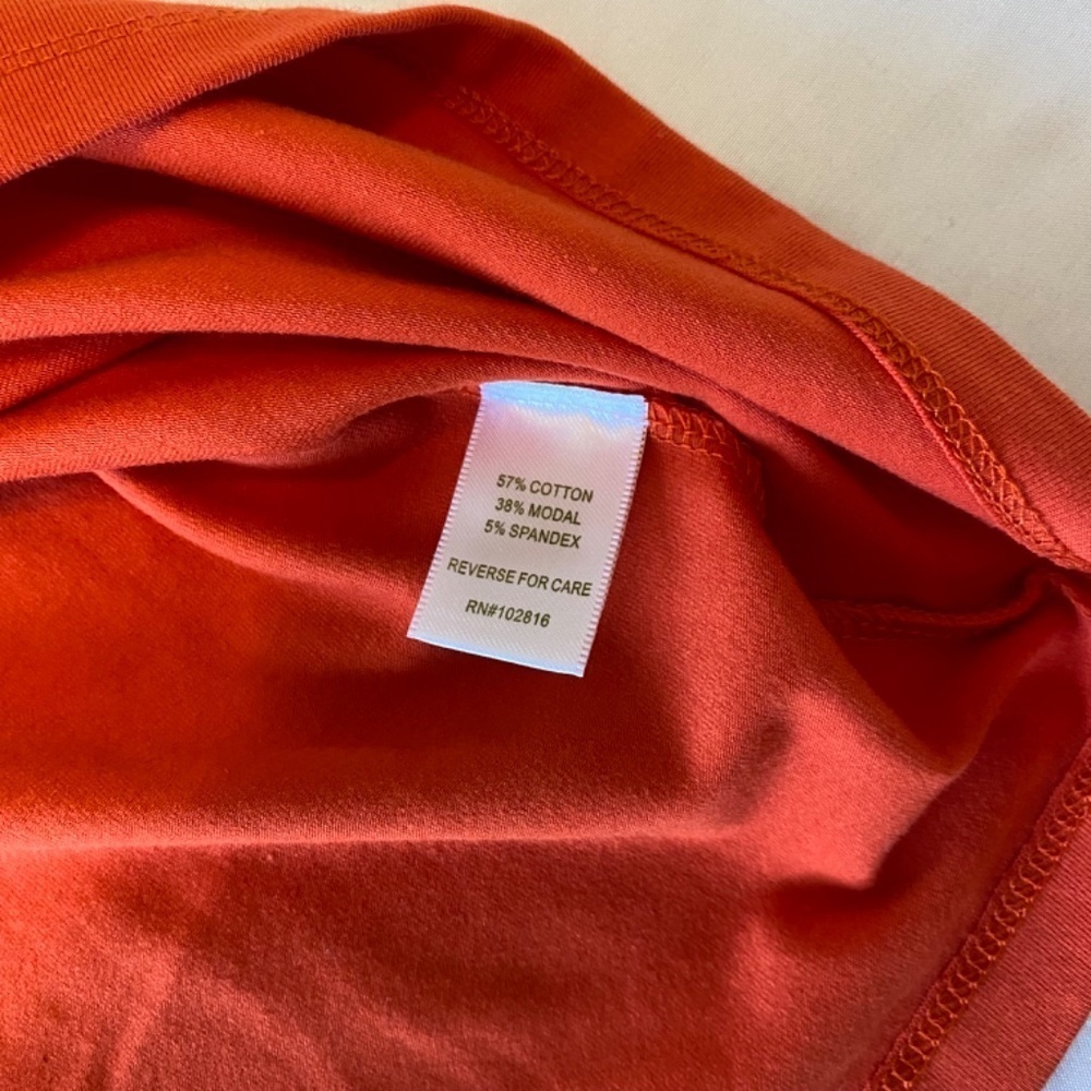 Garnet Hill-Favorite A Line Dress-3/4 Sleeve-Burnt Orange-Women's Size Medium - Picture 7 of 8